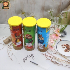 Custom Design Food Grade Cardboard Tube Packaging Chips Paper Cans