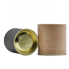 candle paper tube packaging candle gift box with tin lid