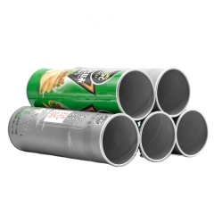Custom printing Potato Chips Tube Paper Packaging Can with chips small round paper tube box with aluminum foil
