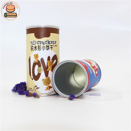 Custom Printed Round Empty Paper Bottle Paper Tube Packaging Paper Boxes For Food Packaging