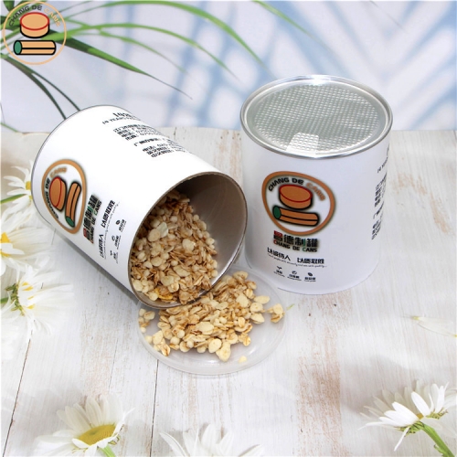 Custom Design Recycled Kraft Round Packaging for Protein Food Powder