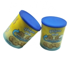 Eco friendly roasted nuts cylinder paper packaging box kraft paper tube with tinplate