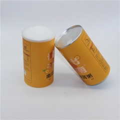 Custom Size Pet Nutrition Powder Kraft Paper Tube Cans Packaging For Dog Cat Animal Food With Easy Open Lid