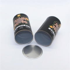 Custom Size Pet Nutrition Powder Kraft Paper Tube Cans Packaging For Dog Cat Animal Food With Easy Open Lid