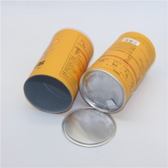 Custom Size Pet Nutrition Powder Kraft Paper Tube Cans Packaging For Dog Cat Animal Food With Easy Open Lid