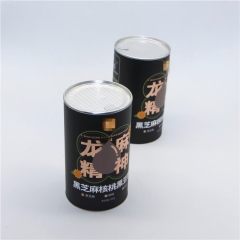 Custom cardboard paper Container tube box use with POE or EOE lid for food packaging