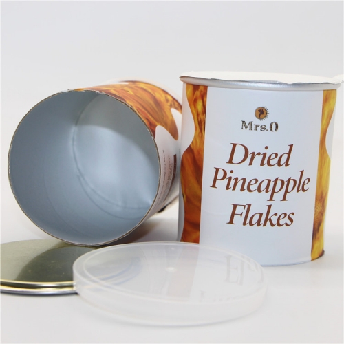 Airtight Food Grade Kraft Paper Tube Packaging Cardboard Cylinder Dry Food Packing Container With Easy Tear Off Cover