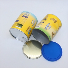 Custom Cylindrical food grade tea coffee chocolate candy paper box Packaging Kraft Paper Canister Tubes for Tea coffee powder