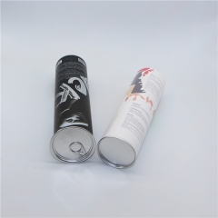 Luxury printing cylinder roll paper container round cardboard tube tea coffee packaging with easy open lid