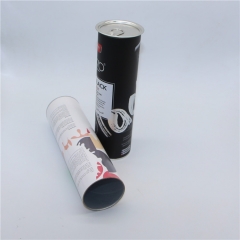Luxury printing cylinder roll paper container round cardboard tube tea coffee packaging with easy open lid