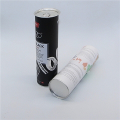 Luxury printing cylinder roll paper container round cardboard tube tea coffee packaging with easy open lid