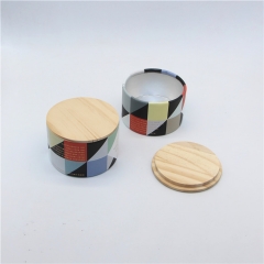 Wooden Lid Eco Friendly Recyclable Paper Tube Packaging Cans Round Cardboard Gift Boxes