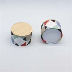 Wooden Lid Eco Friendly Recyclable Paper Tube Packaging Cans Round Cardboard Gift Boxes