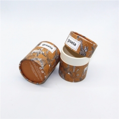 Biodegradable food grade cardboard cylinder box tea paper tube packaging