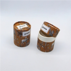 Custom Size Round Essential oil Packaging Cylinder Box Container Kraft Paper Tube for Glass Bottles