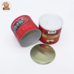 Custom biodegradable cardboard round box super food paper tube tea , coffee , cookie cylinder paper packaging