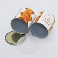 Airtight Food Grade Kraft Paper Tube Packaging Cardboard Cylinder Dry Food Packing Container With Easy Tear Off Cover