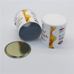 Airtight Food Grade Kraft Paper Tube Packaging Cardboard Cylinder Dry Food Packing Container With Easy Tear Off Cover