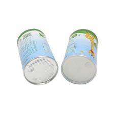Custom printed with an easy snap lid print packaging for pet treat range food grade paper can paper tube containers