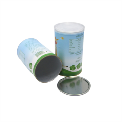 Custom printed with an easy snap lid print packaging for pet treat range food grade paper can paper tube containers