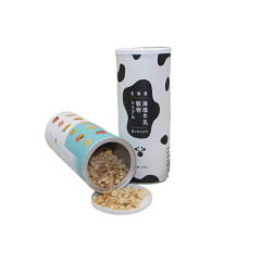 Custom Size Logo Cardboard Tube Packaging Composite Paper Can Easy Open for Powder Packaging