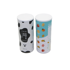 Custom Size Logo Cardboard Tube Packaging Composite Paper Can Easy Open for Powder Packaging