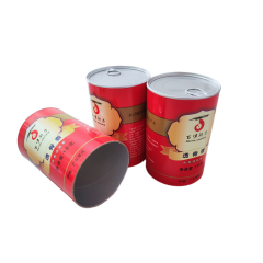 Custom Fruit and vegetable Paper cans packaging cylinders cardboard box with lid paper tube sealing