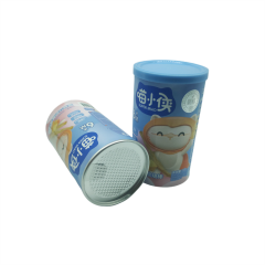 Eco friendly package food jar paper cylinder packaging easy opening lid