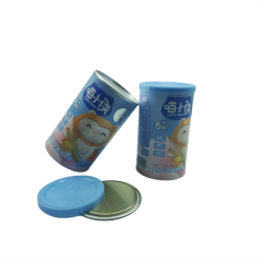 Eco friendly package food jar paper cylinder packaging easy opening lid