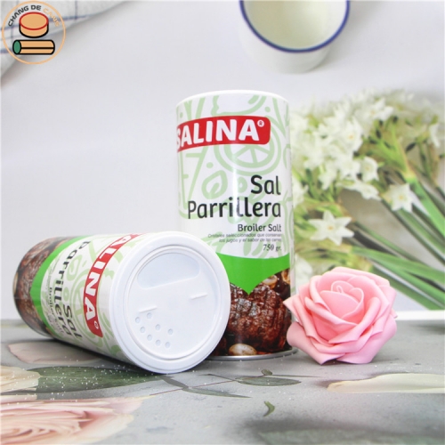 Recyclable Salt Sugar Canisters paper spice salt packaging With Customized Printing with shaker lid
