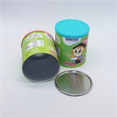 Aluminum easy peel off lid production packaging protein powder child proof paper tube