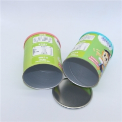 Aluminum easy peel off lid production packaging protein powder child proof paper tube