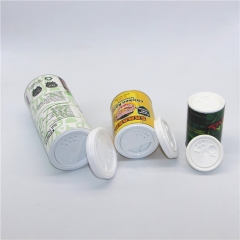 Sea salt paper biodegradable tube salt composite paper shaker cans with customized logo printing