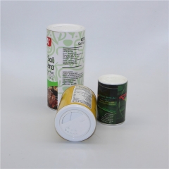 Sea salt paper biodegradable tube salt composite paper shaker cans with customized logo printing