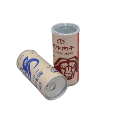 Airtight easy open lid food cylinder packaging tube round cardboard box