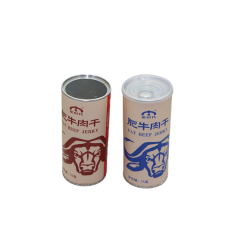 Airtight easy open lid food cylinder packaging tube round cardboard box