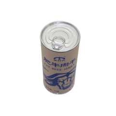 Airtight easy open lid food cylinder packaging tube round cardboard box