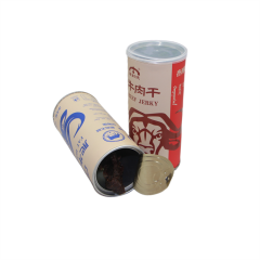 Airtight easy open lid food cylinder packaging tube round cardboard box