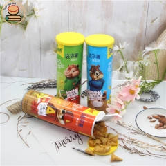 Round Kraft Paper Tube Packaging Custom Potato Chips Chips Aluminum Foil Packaging