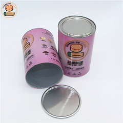 Large eco-friendly storage box packaging custom design composite Paper tubes with penny lever lid