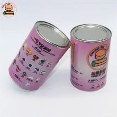 Large eco-friendly storage box packaging custom design composite Paper tubes with penny lever lid