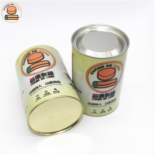 Food grade material for collagen powder packaging container cocoa powder paper tube packaging with tin lid