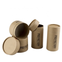 Customized recyclable food grade paper packaging in round kraft paper tube with design