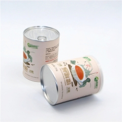 Round Food Paper Cans Packaging Composite Paper Jar Tube For Spice