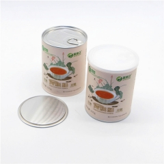 Round Food Paper Cans Packaging Composite Paper Jar Tube For Spice