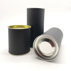 Custom Printing Aluminum Foil Metal Lid Cylinder Food Coffee Paper Can