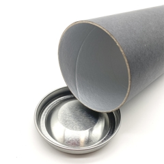 Custom Printing Aluminum Foil Metal Lid Cylinder Food Coffee Paper Can