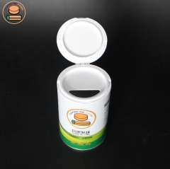 New Design Biodegradable Food Grade Cardboard Cylinder Paper Tubes Packaging With Open Lid For Coffee Powder