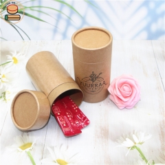 Natural Kraft Cylinder Packaging Container Tea / Protein Powder Paper Tube Packaging