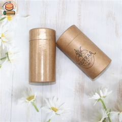 Natural Kraft Cylinder Packaging Container Tea / Protein Powder Paper Tube Packaging